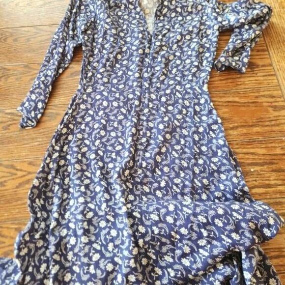 Reformation Monterey blue floral midi dress size 4 - Picture 4 of 4
